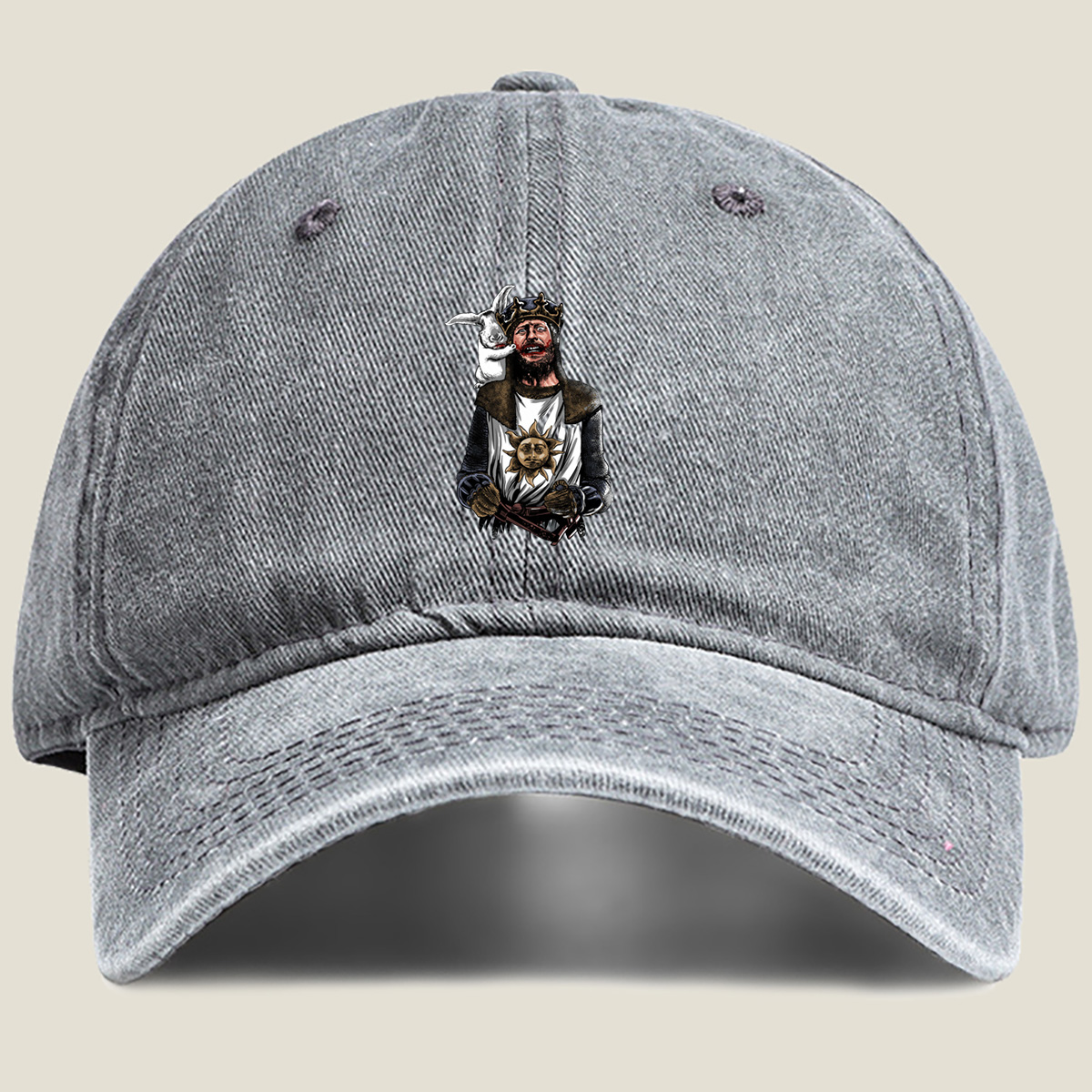 King Joffrey and the White Rabbit - Washed Denim - Baseball Cap