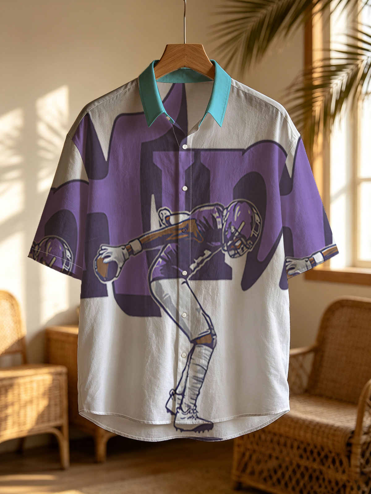 Him Football Player in Purple Uniform -  Shirt