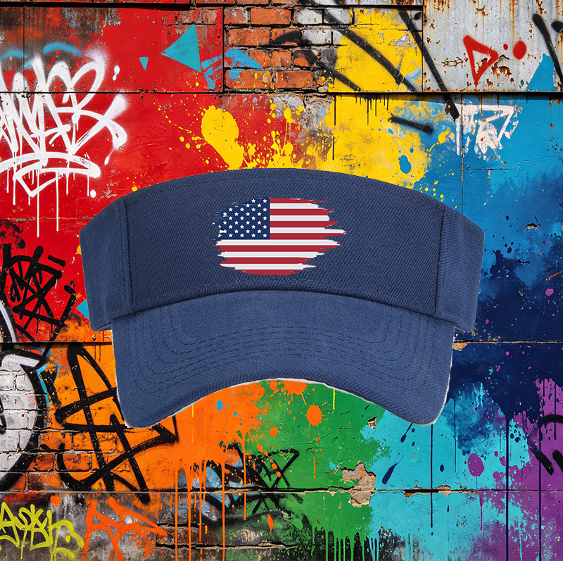 Unisex Classic Mesh Sun Hat with USA Flag Print Design - Lightweight Breathable Cap for Outdoor Activities, Perfect for Men and Women Who Love Patriotic Style and Casual Wear