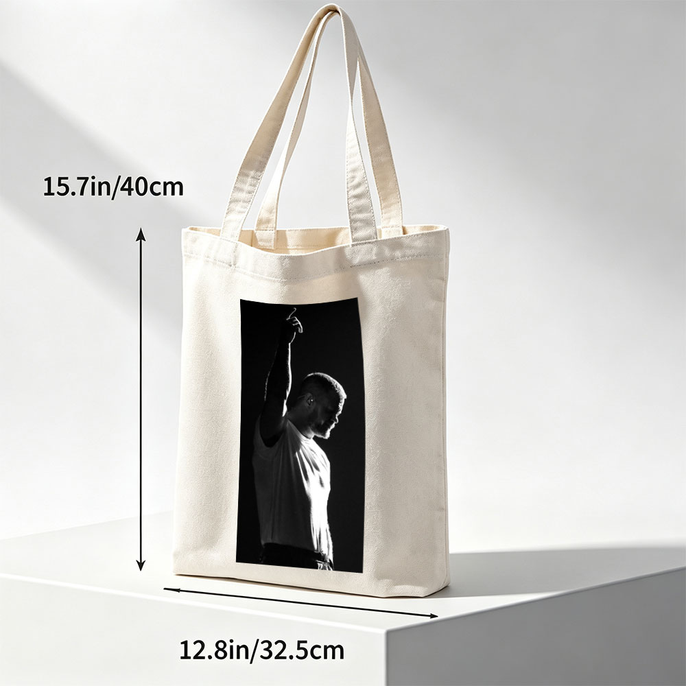 Calvin Harris Live Performance in Black and White Silhouette - Canvas tote bags