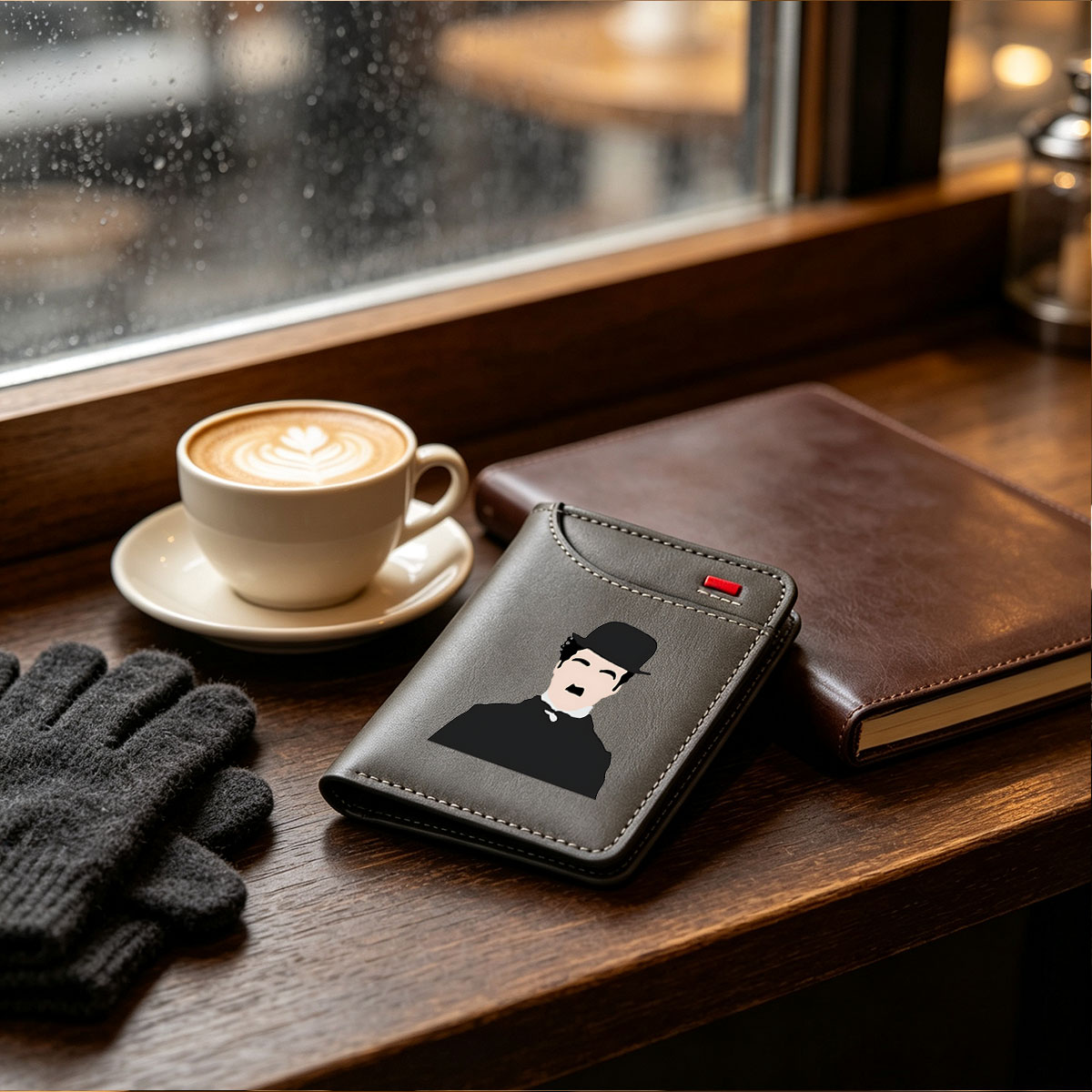 Sherlock Holmes in Classic Detective Attire - Vertical Style Wallet