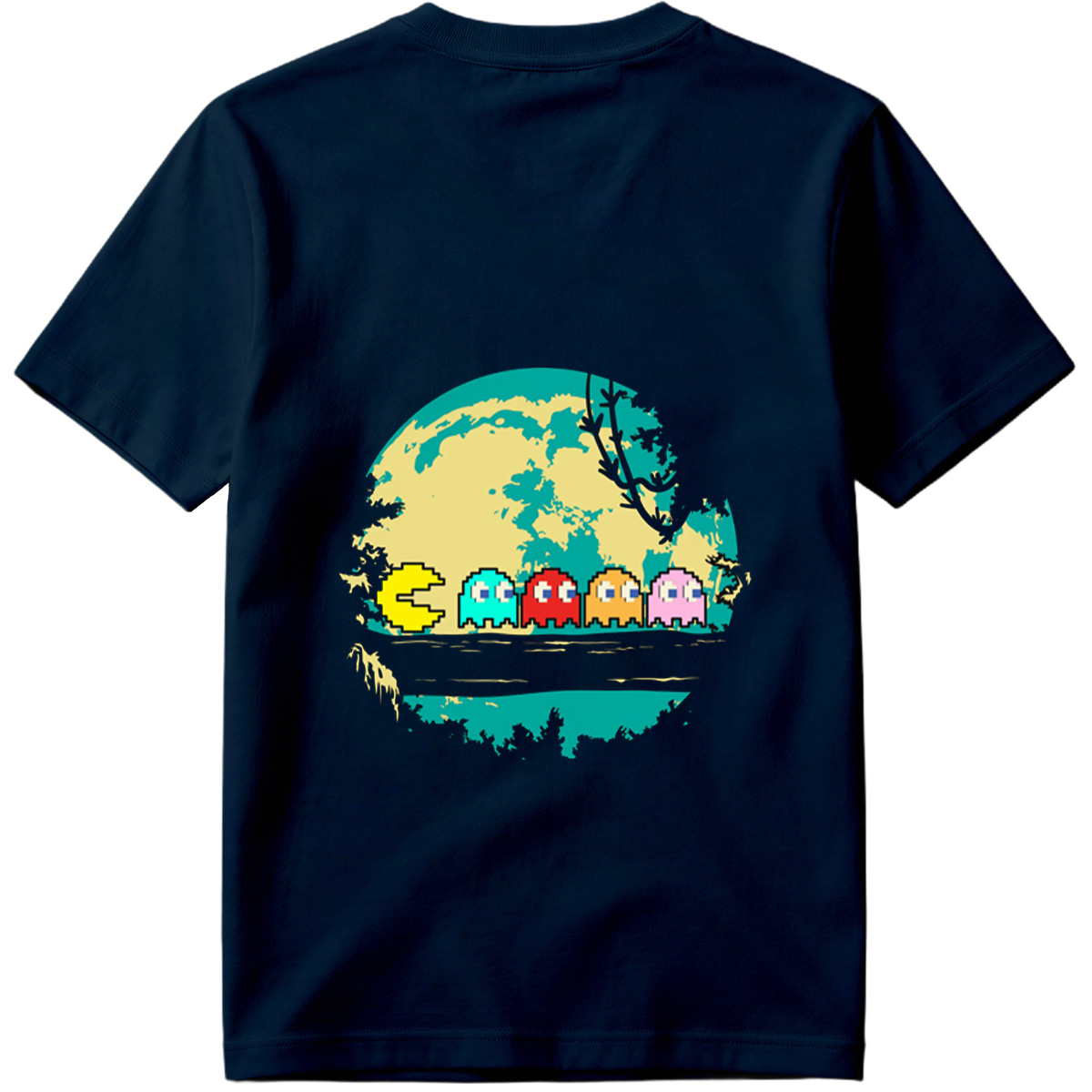 Pac-Man and Ghosts Under the Moon - Tee