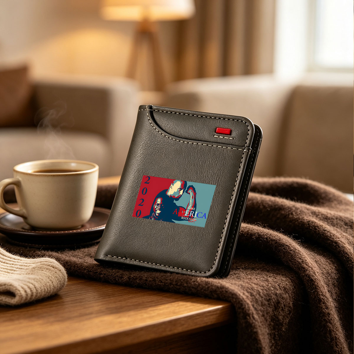 2020: Make America Rock Hard – Wrestling Icon and Fan Duo - Vertical Style Wallet