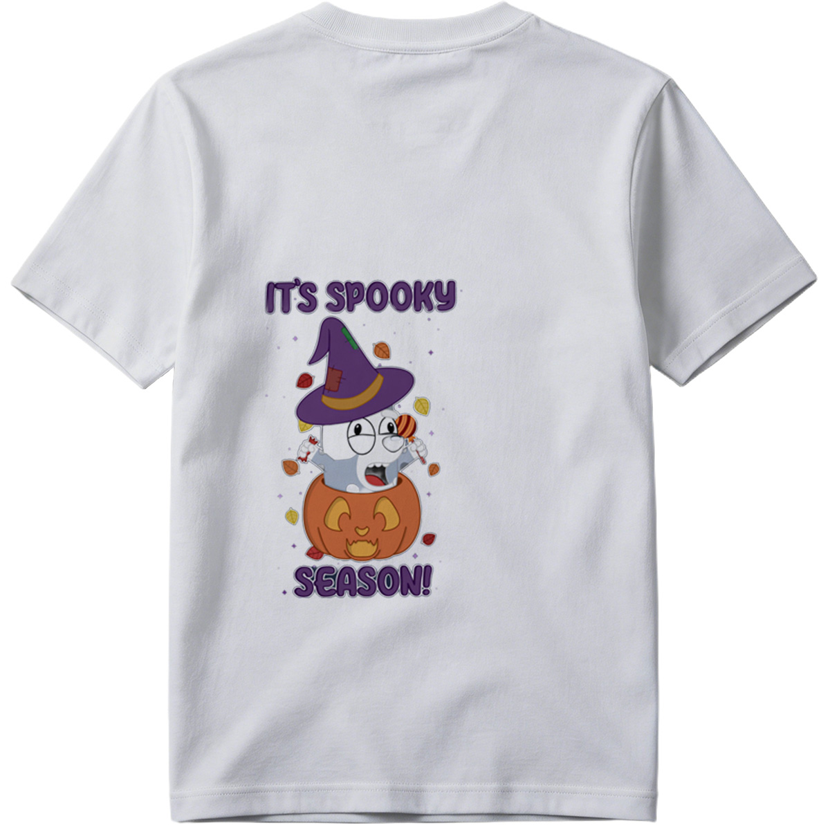 It's Spooky Season! - Dog in Witch Hat and Pumpkin - Tee