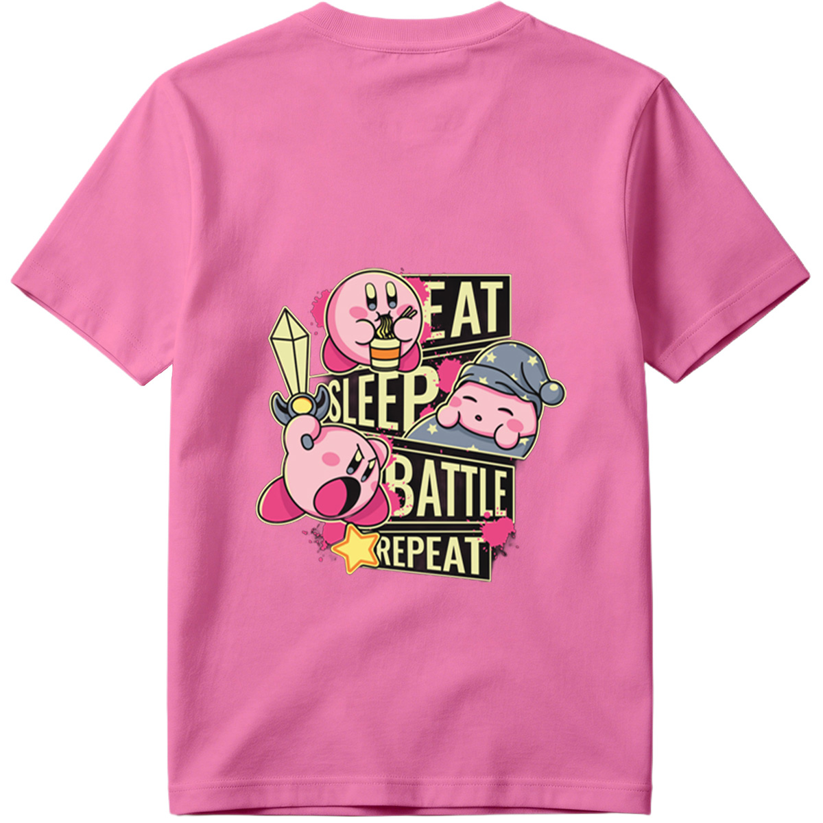 Kirby: Eat, Sleep, Battle, Repeat - Tee