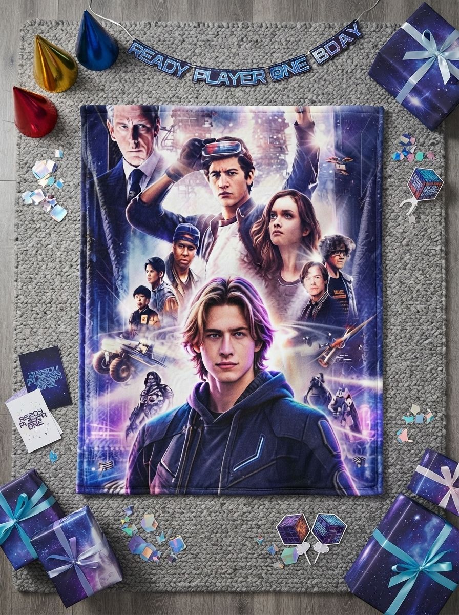 Custom Photo Face Flannel Throw Blanket Personalized Sci-Fi Cinema Graphic Ultra Soft Warm Fleece Bed Couch Cover Ideal