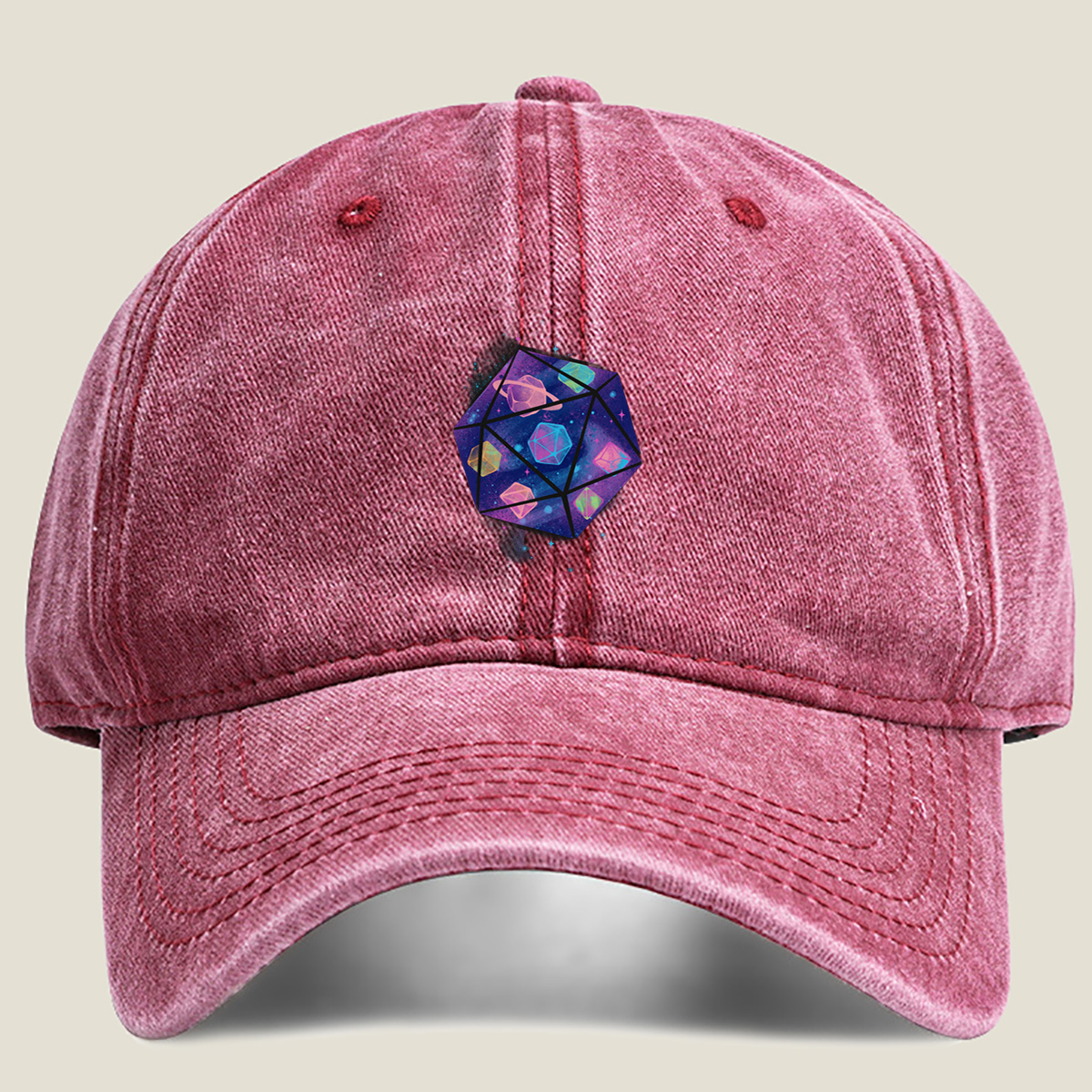 Cosmic Dice: Galaxy Gems and Planets - Washed Denim - Baseball Cap
