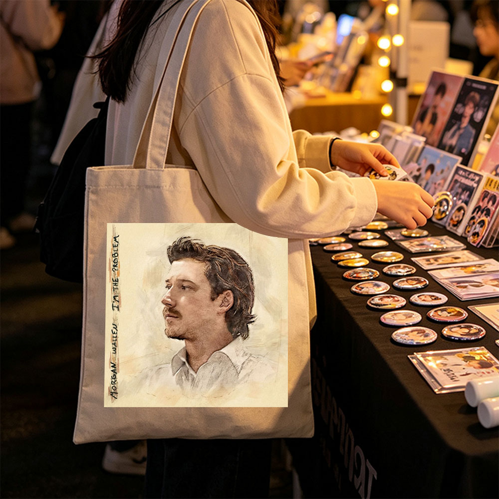 Morgan Wallen I'm the Problem Album Cover Art Portrait - Canvas tote bags