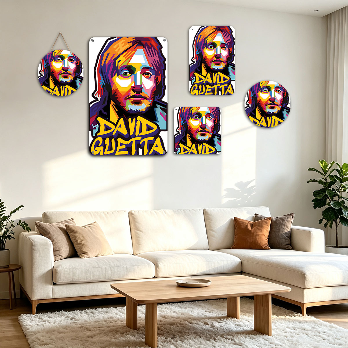 David Guetta Colorful Portrait Art - painting