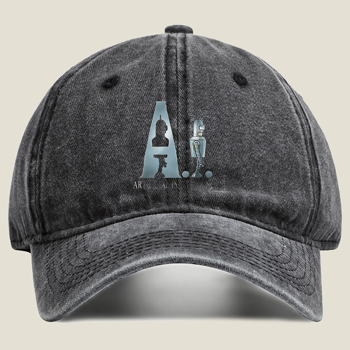 AI: The Robot and the Mind - Washed Denim - Baseball Cap