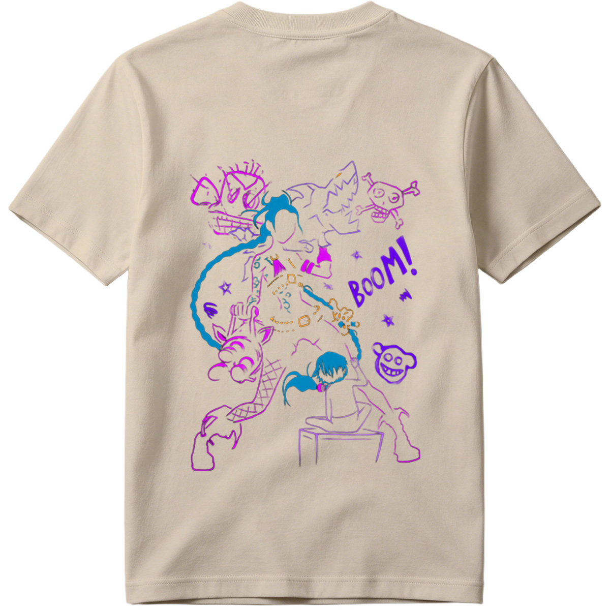 Doraemon and Friends in Neon Chaos: Boom! - Tee