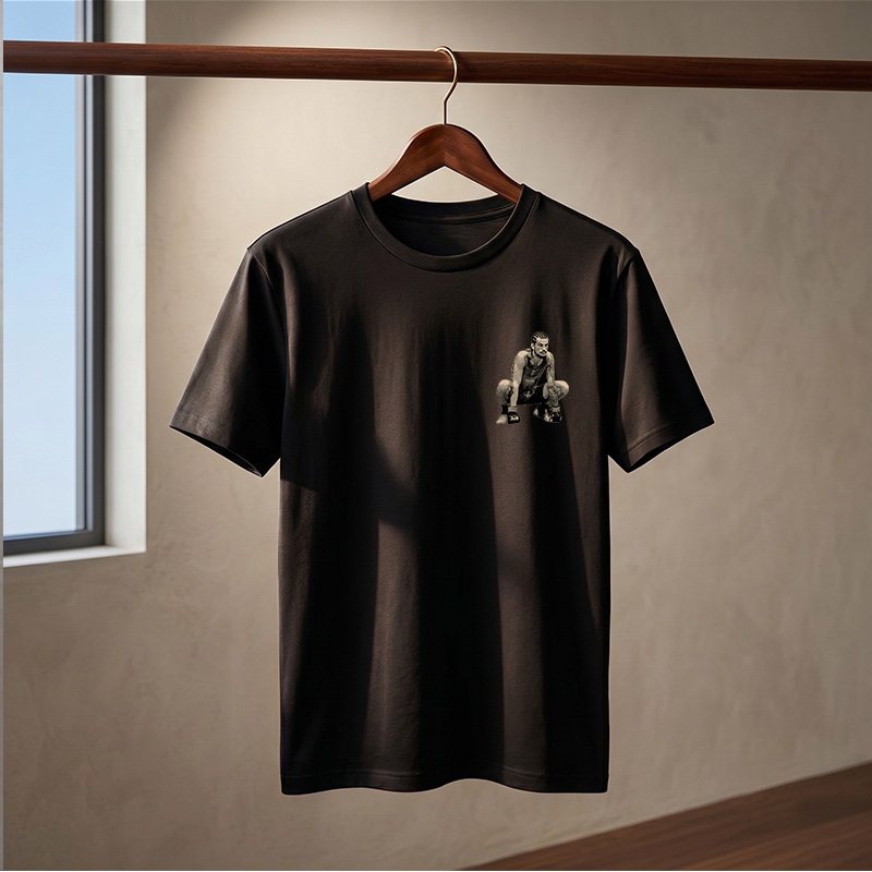 MMA Fighter with Tattoos and UFC Gloves - Tee