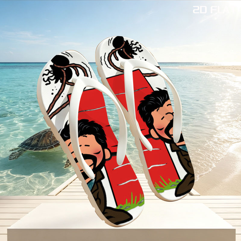 Man with Tentacles and Red Box -  flip-flops
