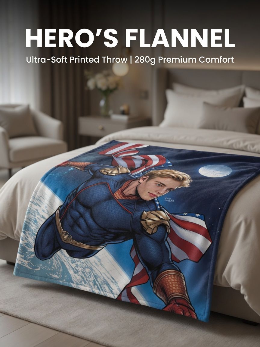 Custom Photo Superhero Flannel Fleece Blanket Personalized Face Portrait Warm Throw for Bed Sofa and Unique Gift