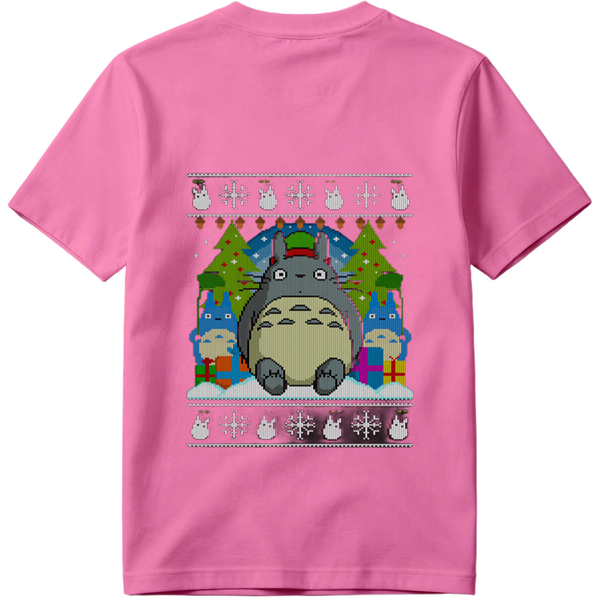 Totoro Christmas Sweater Design - Tee