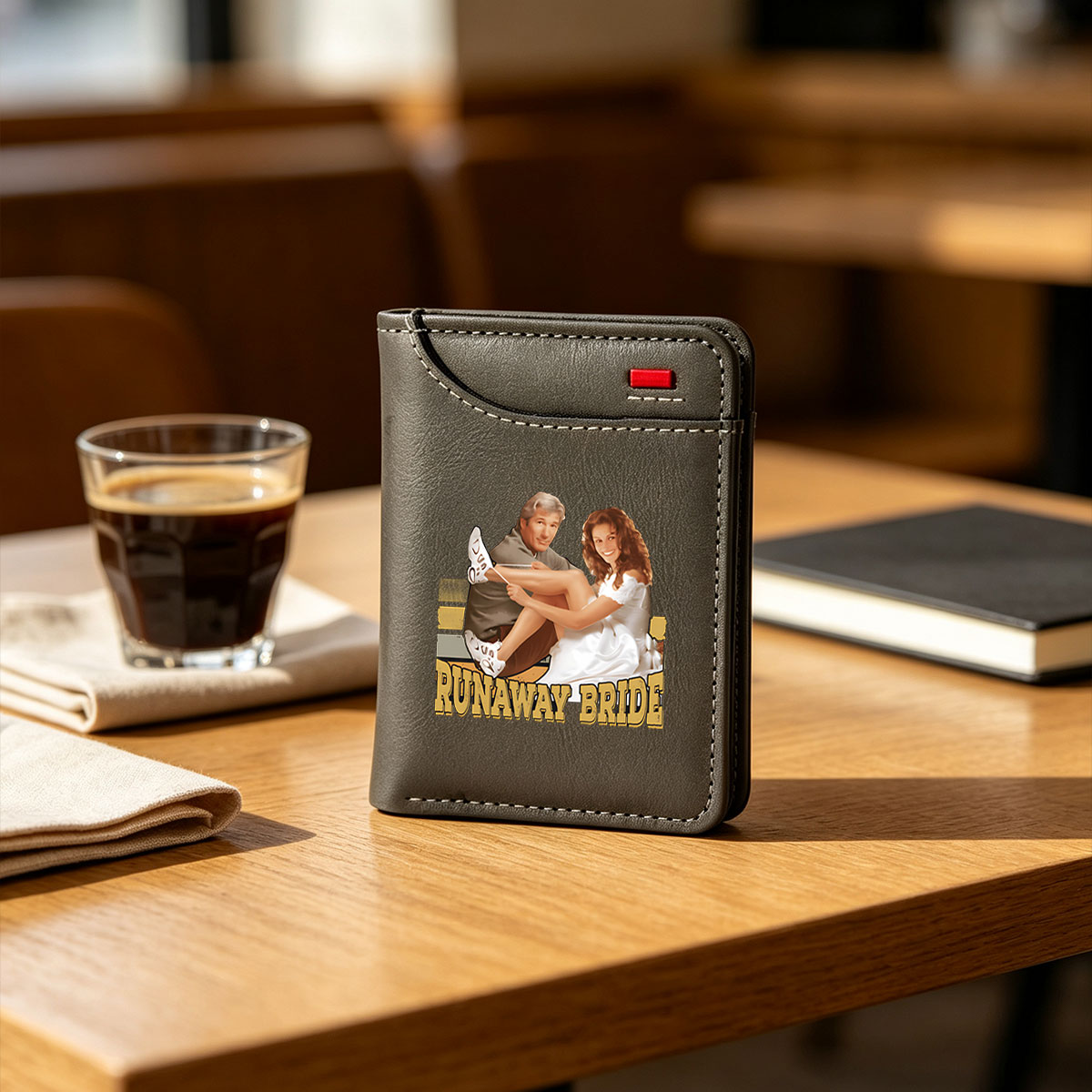 Runaway Bride: Richard Gere and Julia Roberts in Romantic Comedy Classic - Vertical Style Wallet