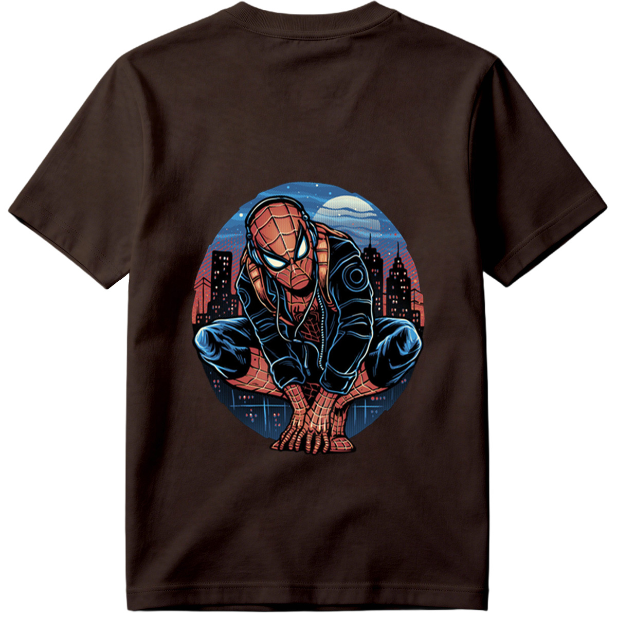Spider-Man in Urban Night Scene - Tee