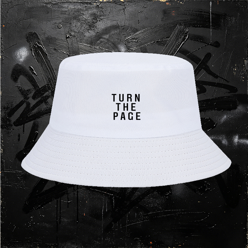 Unisex Fisherman Hat Turn The Page Print Design Classic Bucket Hat for Outdoor Activities and Casual Wear Adults Men Women Fashion Sun Protection Hat