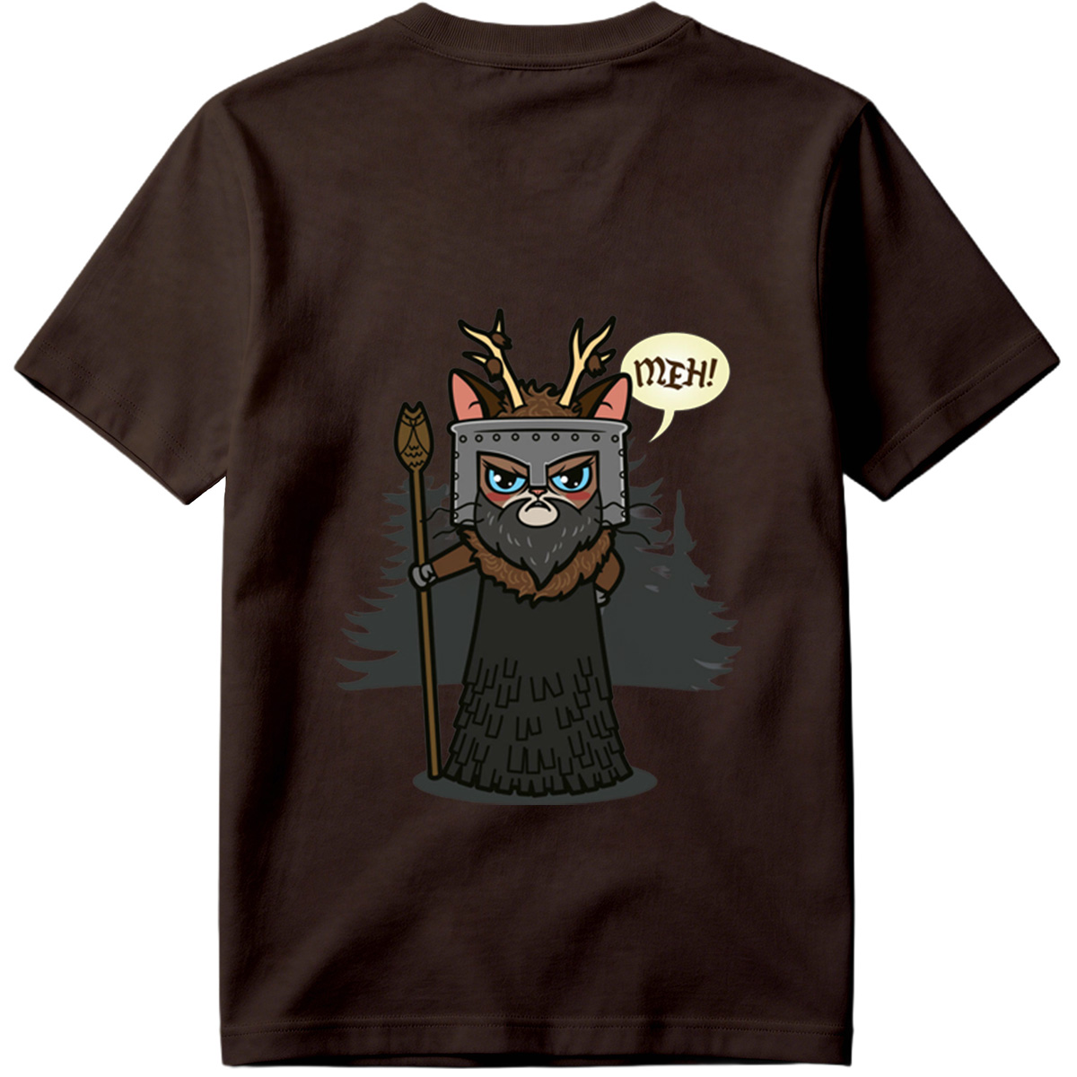 Cat Warrior with Antlers and Spear: 