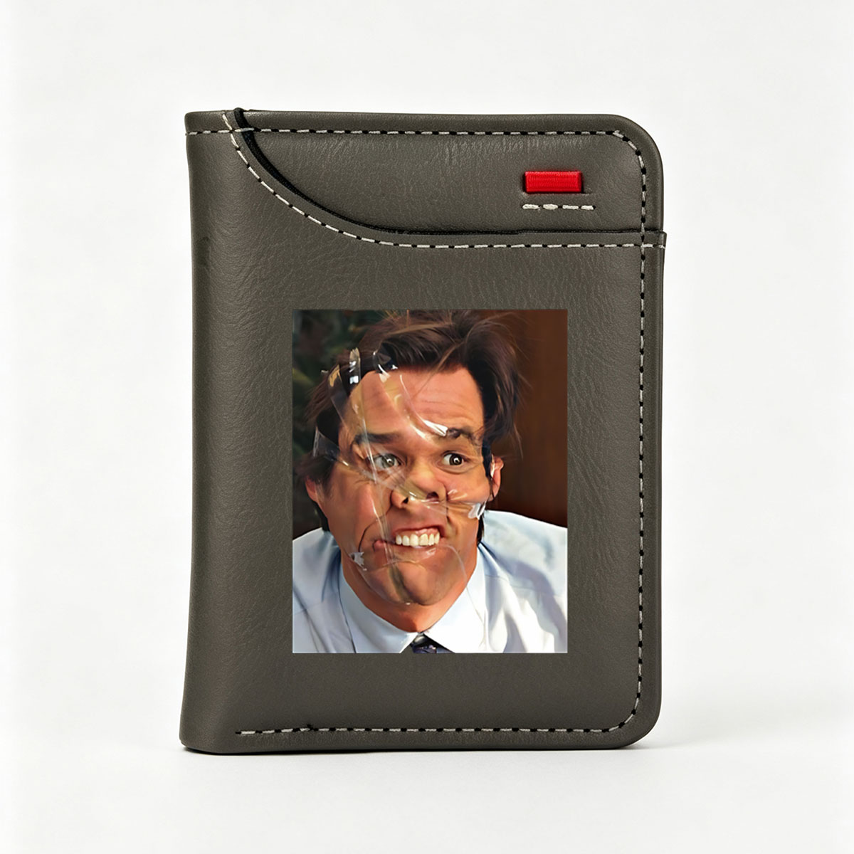 Mark Wahlberg with Distorted Facial Expression and Tape Overlay - Vertical Style Wallet