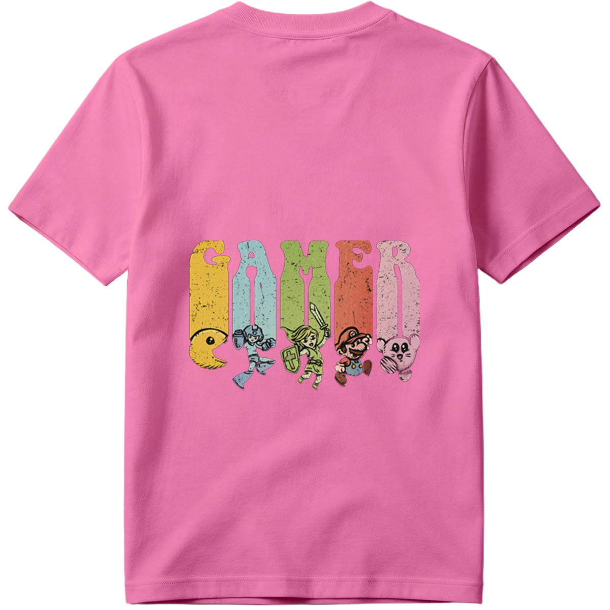 Gamer: Pac-Man, Mega Man, Zelda, Mario, Kirby - Tee