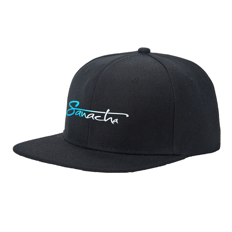 Flat Brim Baseball Cap Sanacha Logo Print Streetwear Underground Skate Style for Basketball Court Skate Park Urban Lifestyle Hip Hop Riders and Streetwear Enthusiasts