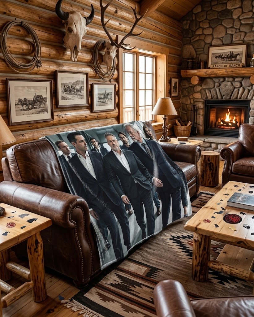Custom Face Blanket Featuring The Good Fight Cast in Formal Attire Flannel Blanket Perfect for Couch or Bed Use Ideal Gift for Fans of Legal Drama TV Series