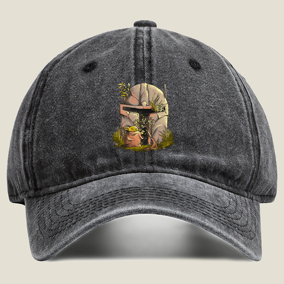 The Mandalorian and Grogu in Nature - Washed Denim - Baseball Cap