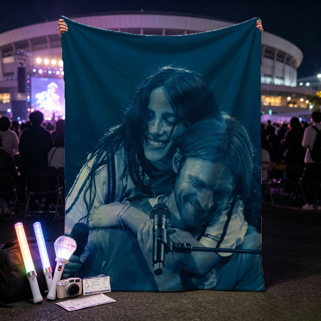 Lana Del Rey and Jack Antonoff on Stage Sharing a Joyful Moment During Live Performance - Blankets
