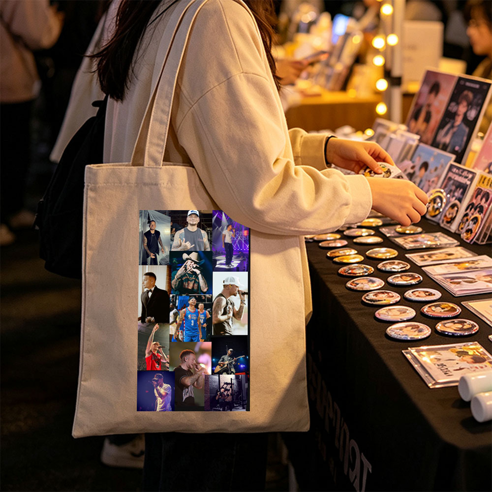 Chris Brown Live Performance and Lifestyle Moments Collage - Canvas tote bags