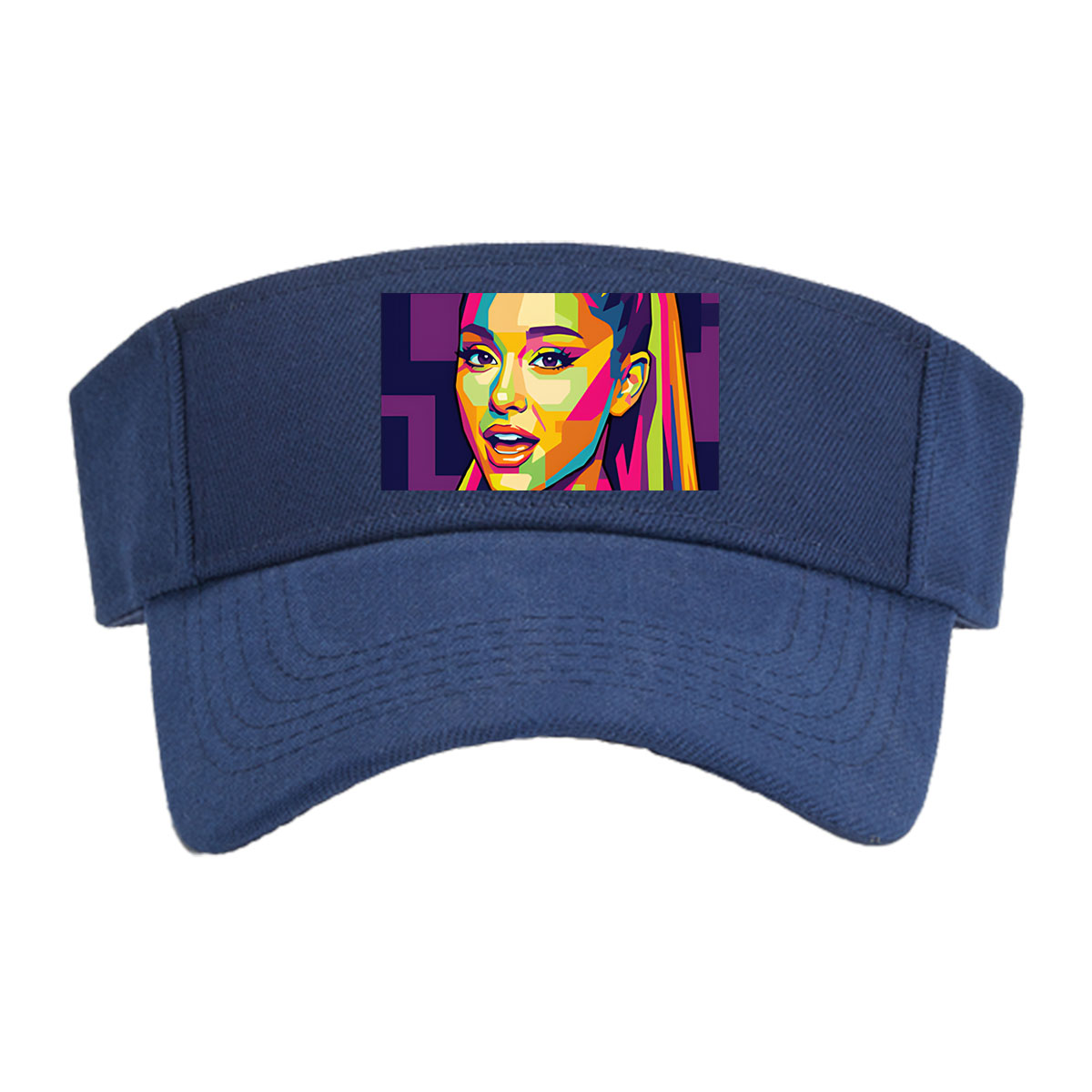 Pop Art Portrait of a Colorful Female Celebrity -  Visor cap