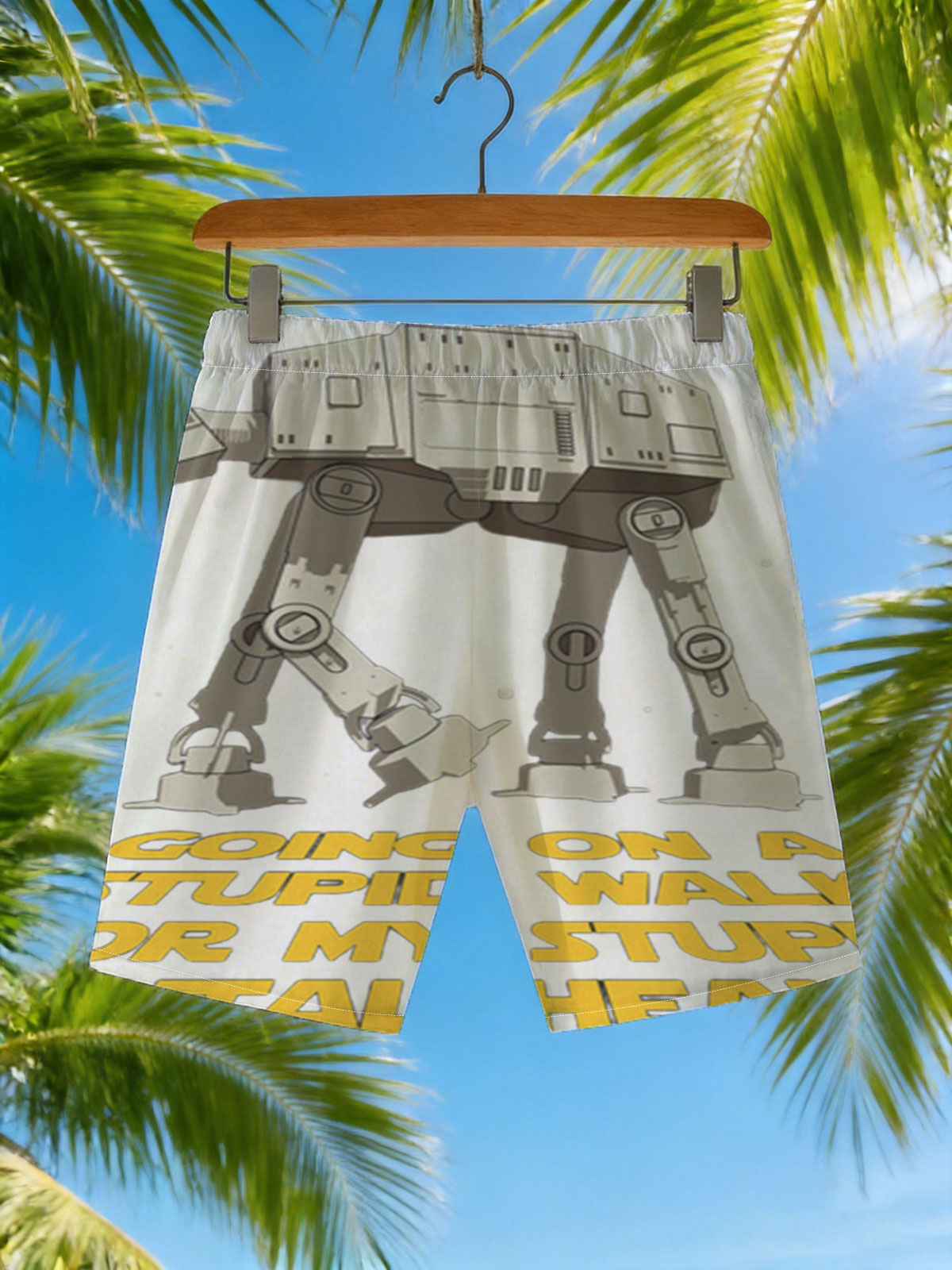 AT-AT Walker: Going on a Stupid Walk for My Stupid Mental Health -  Beach shorts
