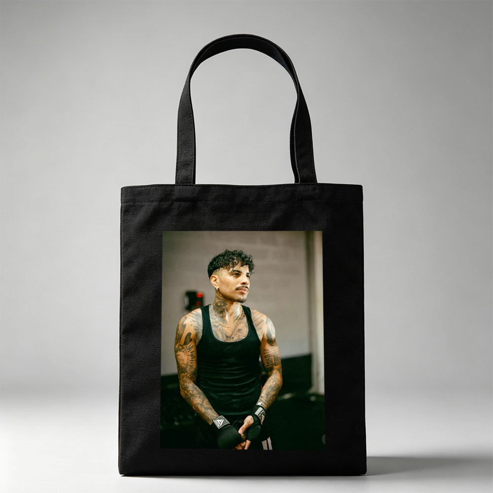Bad Bunny in Workout Gear with Tattoos and Boxing Wraps - Canvas tote bags
