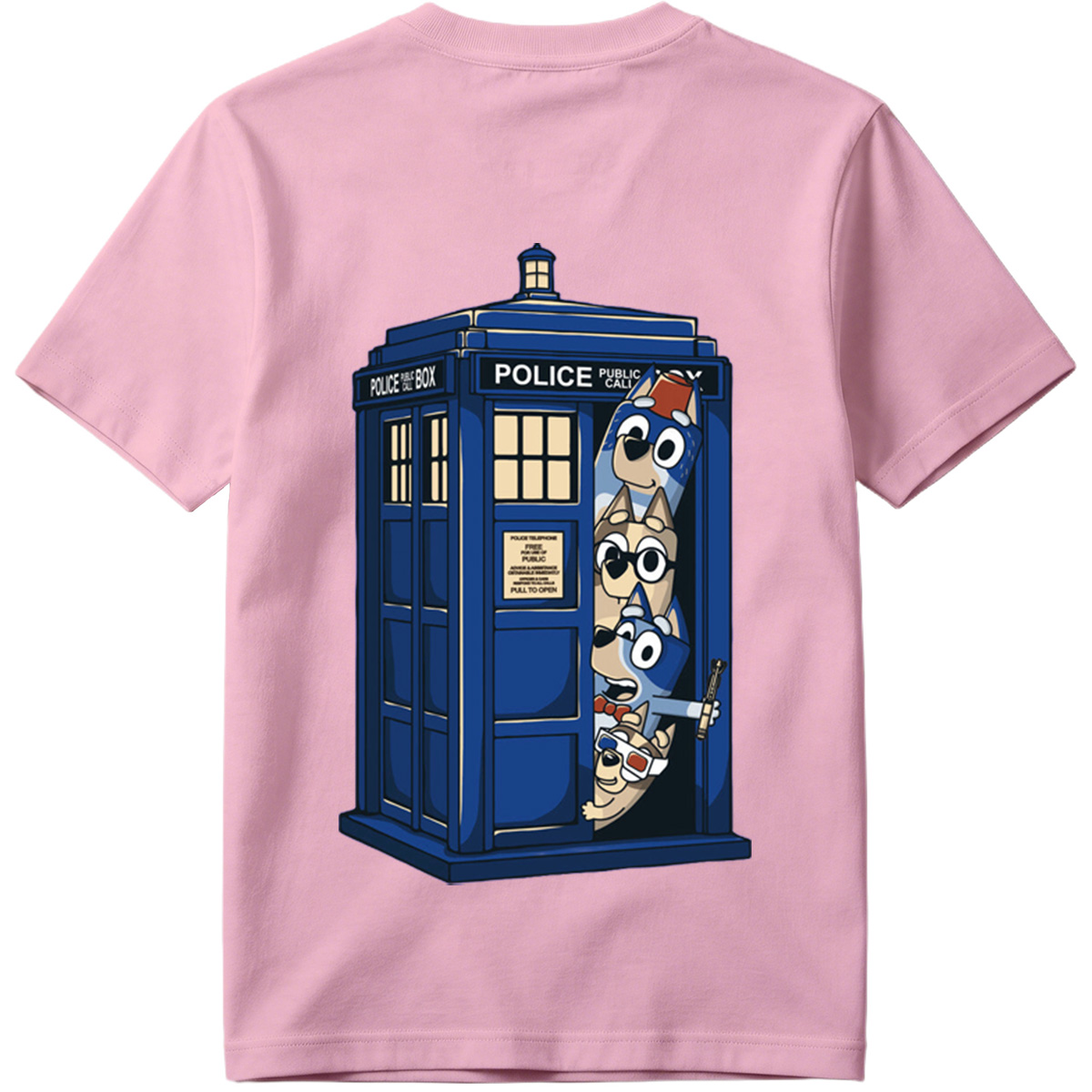 Bluey and Family in the TARDIS - Tee