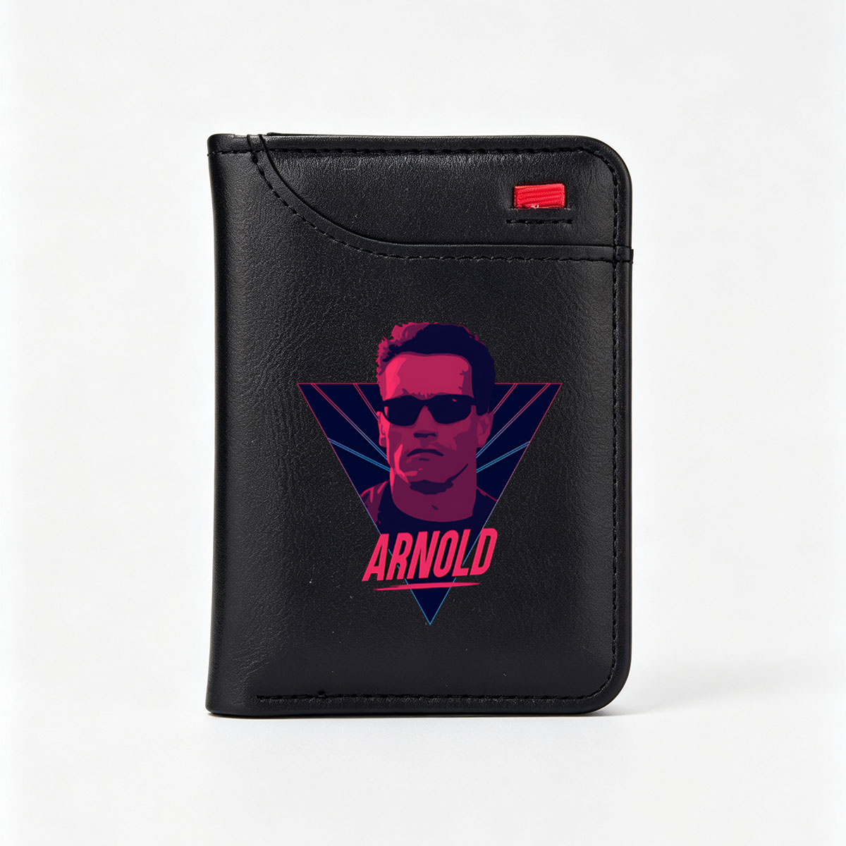 Arnold Schwarzenegger - Iconic Action Hero Portrait - Vertical Style Wallet