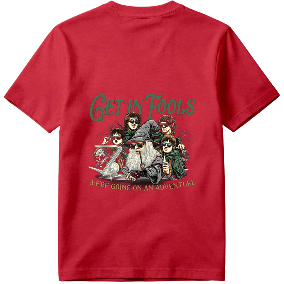 The Lord of the Rings: Frodo, Sam, Merry, Pippin, and Gandalf with a Modern Twist - Tee