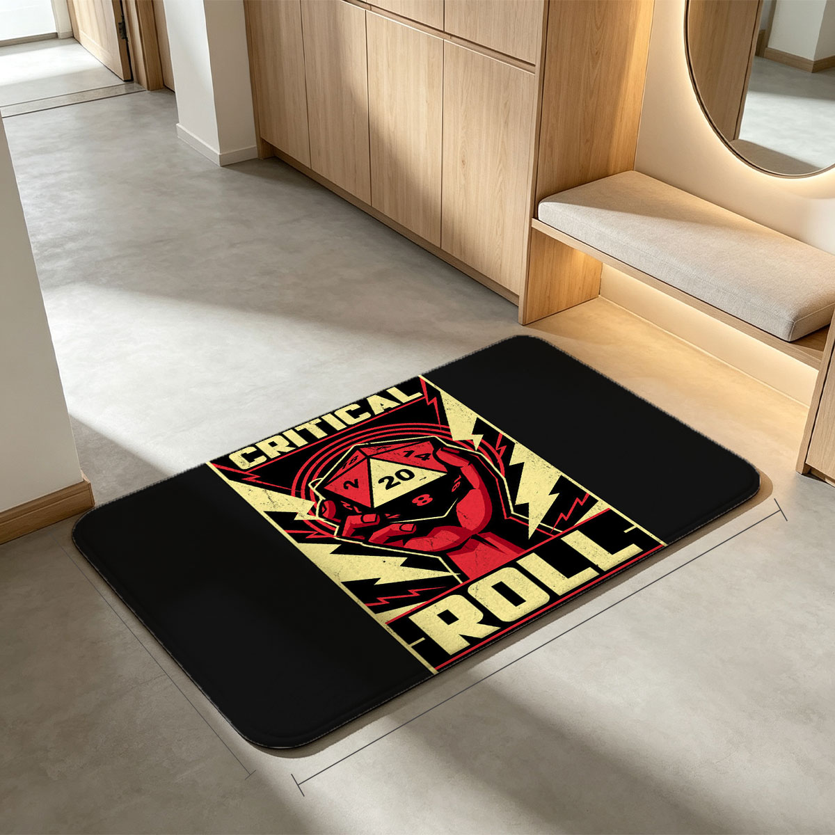 Critical Roll: D20 Dice Hand Poster - Flannel floor mat
