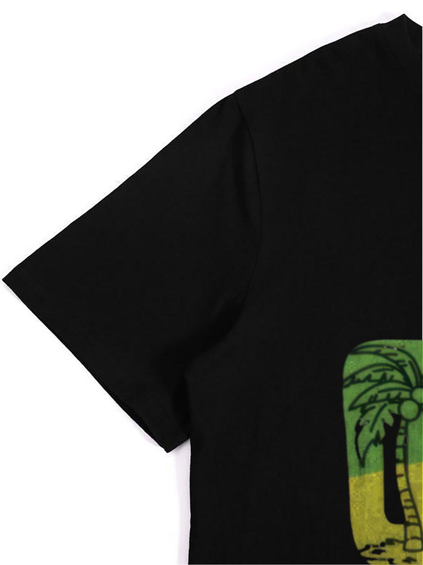 Men's One Love Palm Tree Print T-Shirt Rasta Colors Graphic Tee Casual Round Neck Lightweight Breathable Summer Short Sleeve Shirt for Beach Vacation Travel Outdoor Activities Adults Male