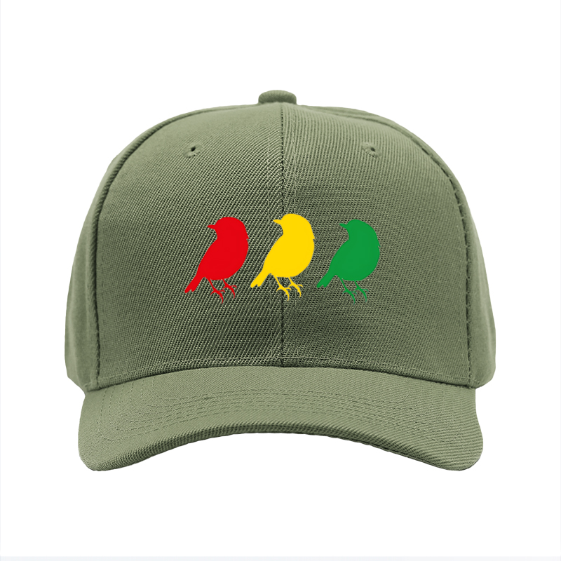 1pc New Baseball Cap with Colorful Birds Print and Text Design Unisex Adjustable Hat for Outdoor Activities and Casual Wear Suitable for Adults and Teens
