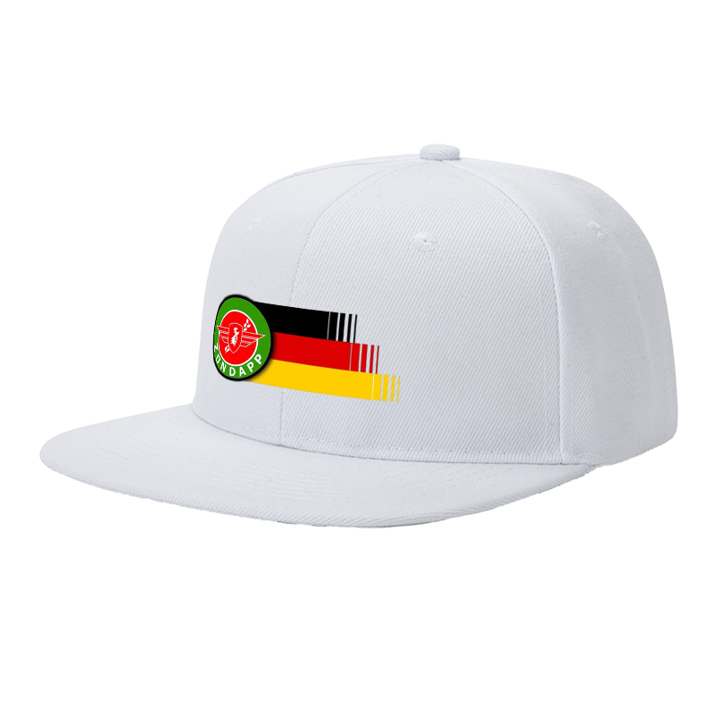 Flat Brim Baseball Cap Zundapp Logo Print Streetwear Underground Skate Style for Basketball Court Skate Park Urban Riders and Hip Hop Artists