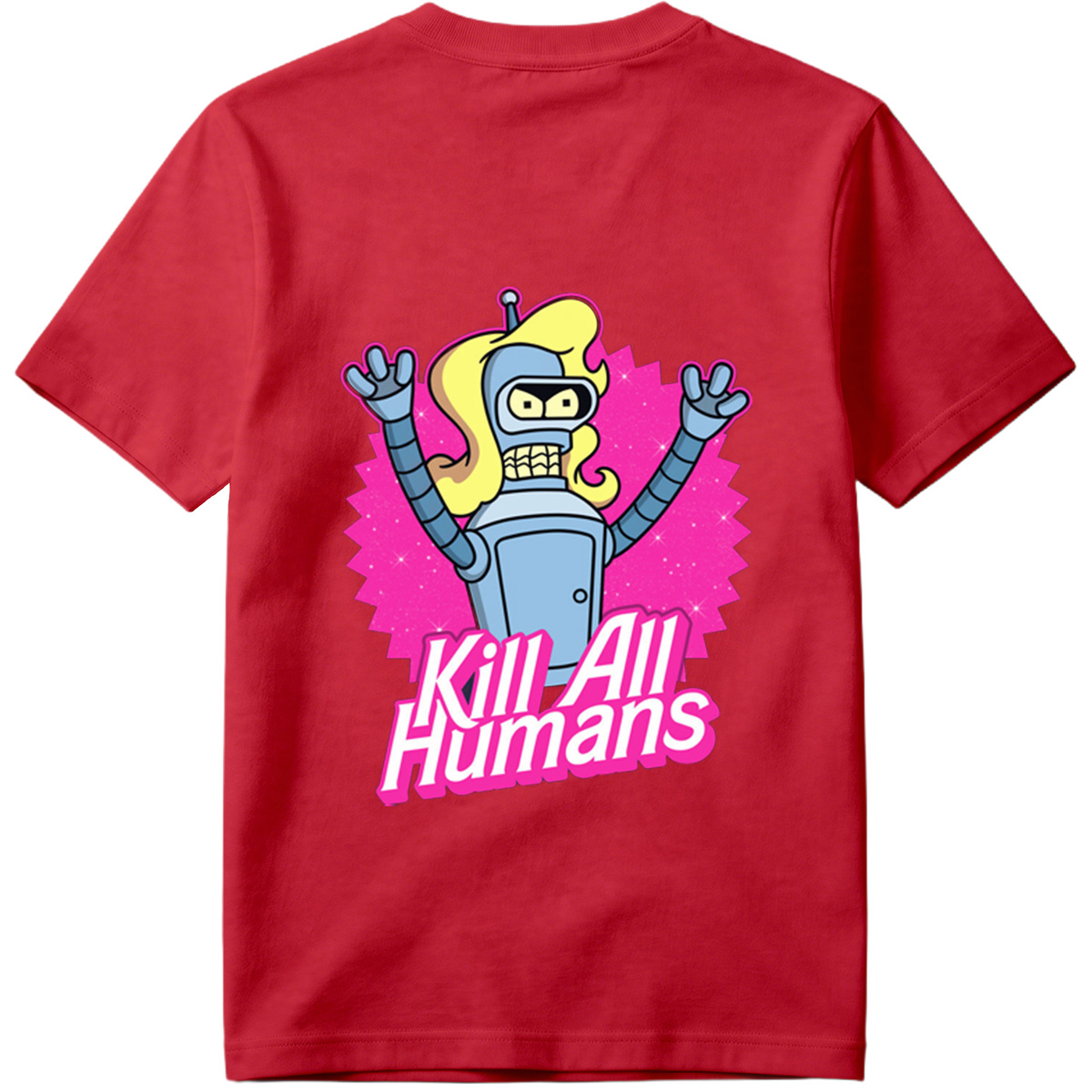 Futurama Bender Kill All Humans - Tee