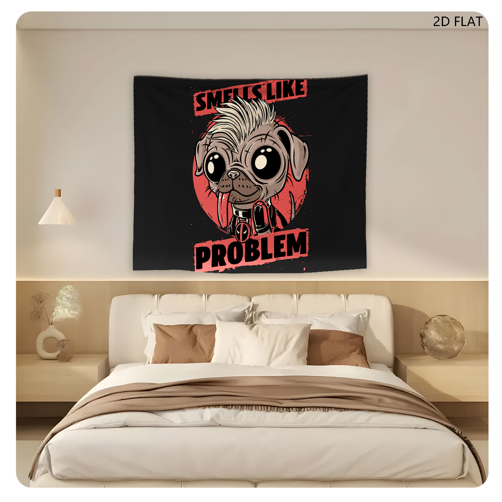 Deadpool Pug: Smells Like Problem - Tapestry