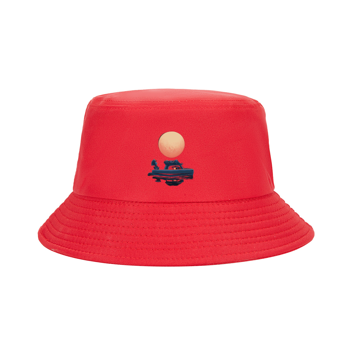 Mario and Bowser in a Boat Under the Moon - Fisherman's Hat