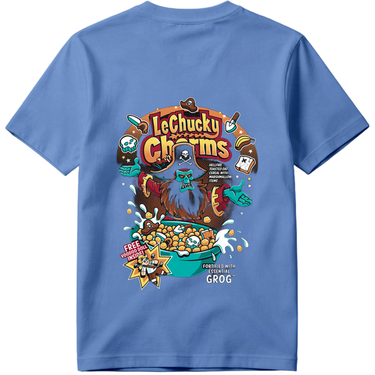 LeChucky Charms: Hellfire Toasted Oat Cereal with Voodoo Doll and Grog - Tee