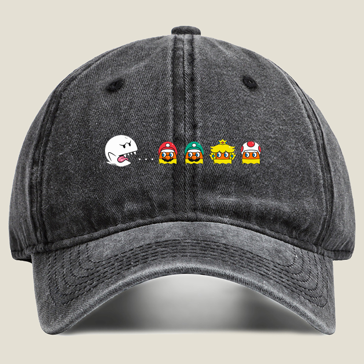 Mario Characters vs. Boo - Washed Denim - Baseball Cap