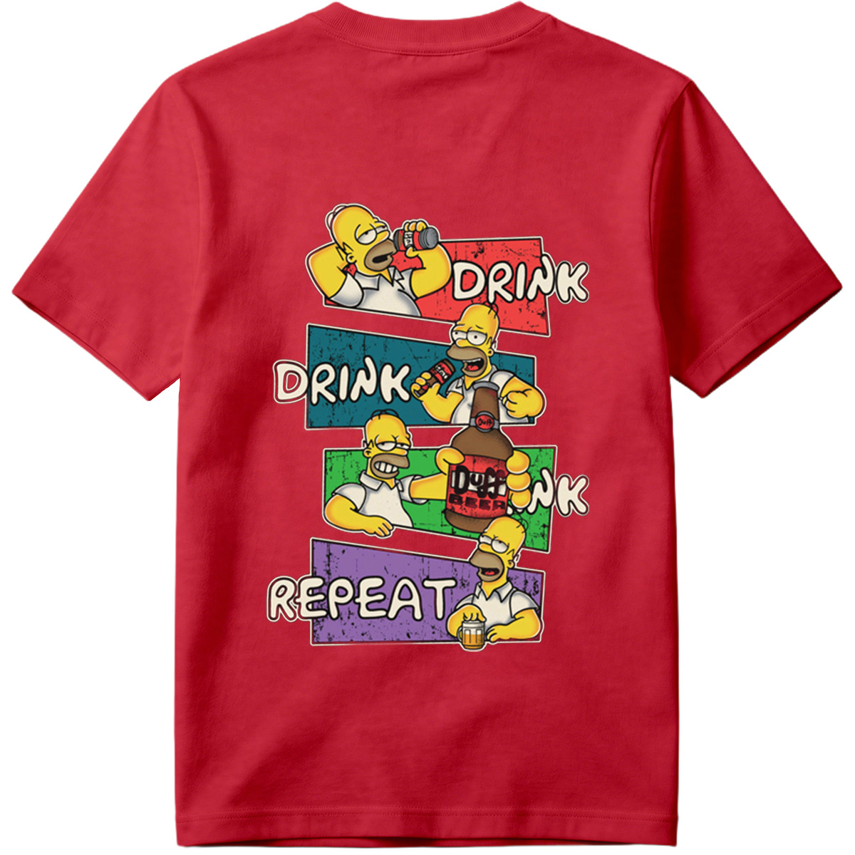The Simpsons Homer Drink Duff Beer Repeat - Tee
