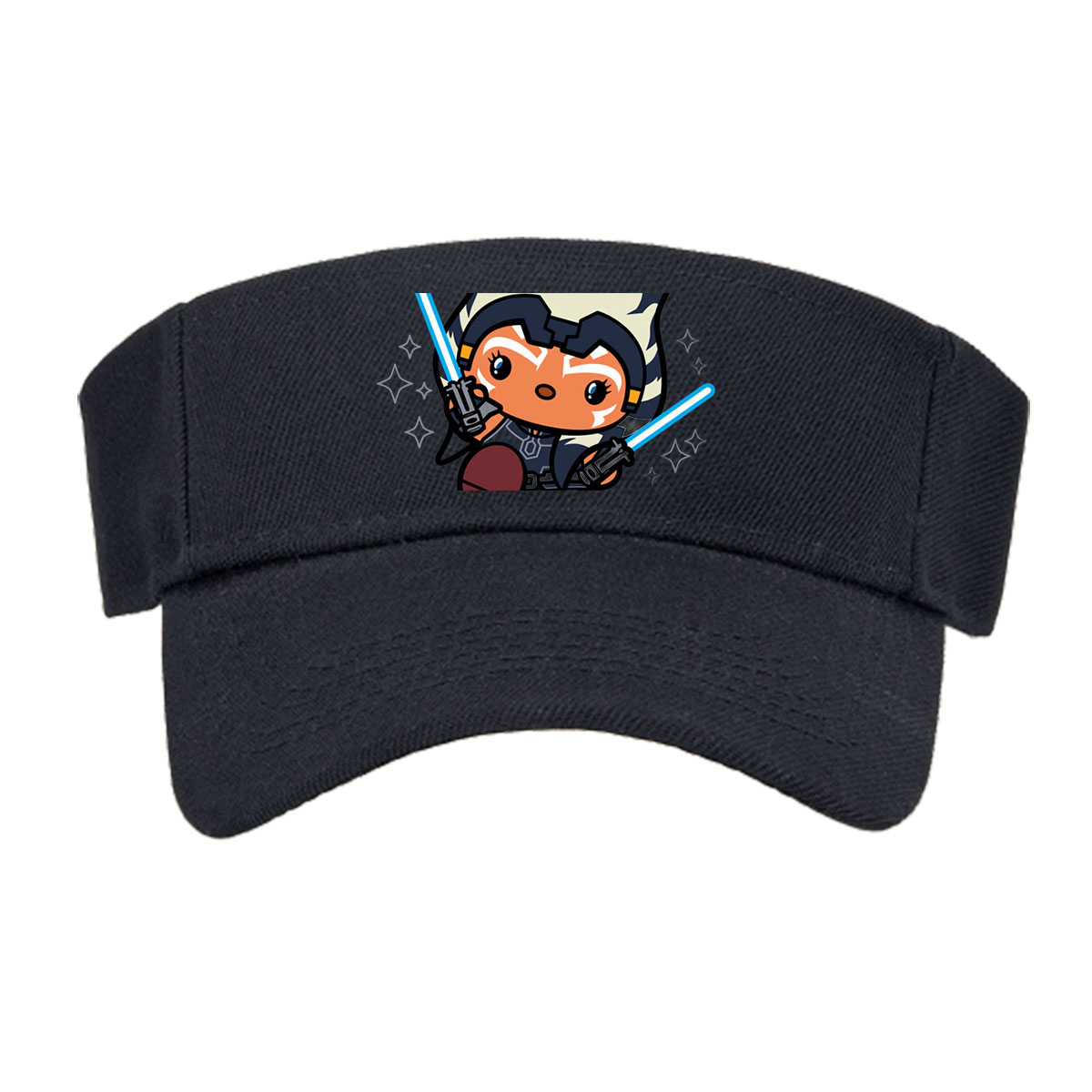 Ahsoka Tano Chibi with Dual Blue Lightsabers -  Visor cap