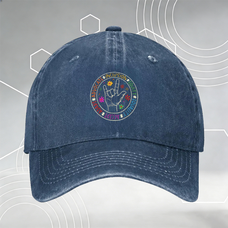 New Baseball Cap with Blue Ribbon and 