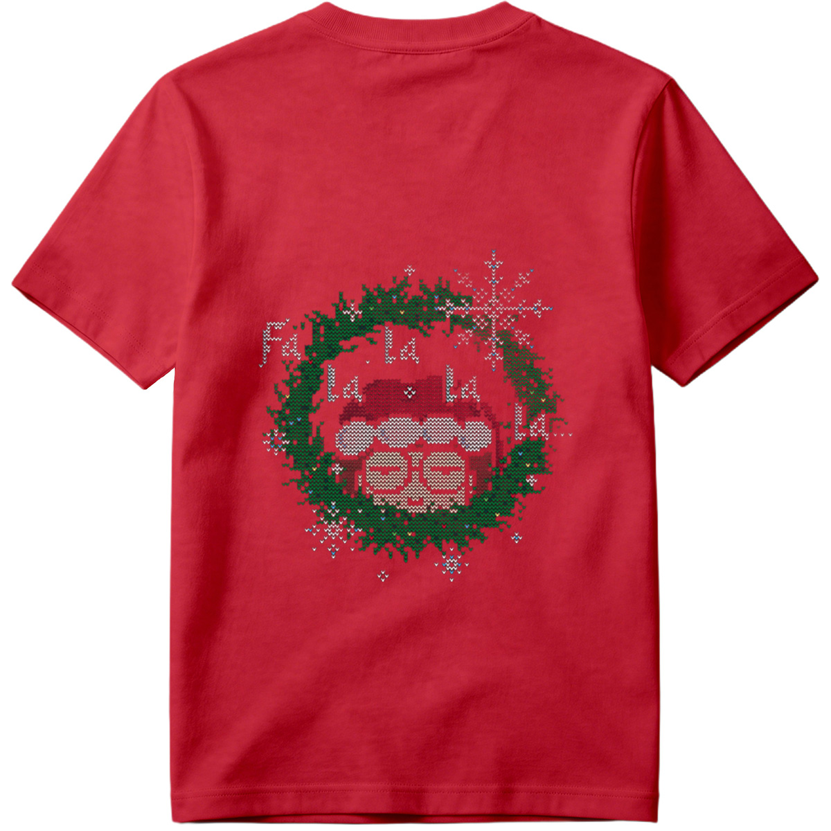 Santa Claus in a Christmas Wreath - Tee