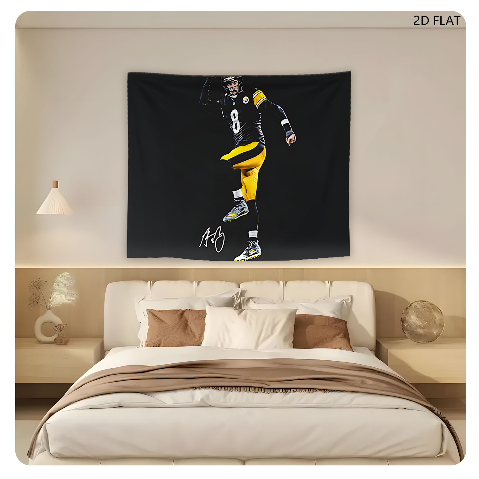 Pittsburgh Steelers Quarterback #8 Celebrating in Action - Tapestry